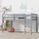 thumbnail image 1 of Solid Wooden, Rubber Wooden Twin Loft Bed with Ladder, Bed Platform of Strengthened Slats , Grey, 1 of 3