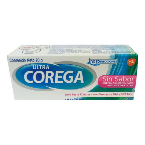 Crema Corega 3d Ultra Sin Sabor 20 Gr