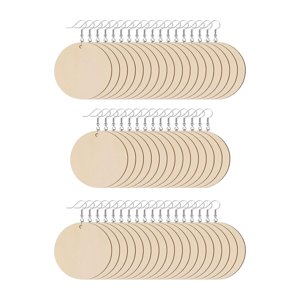 Magideal - 50 Uds. Pendientes De Madera Sin Terminar, Colgantes De Madera En Blanco, De Fabricación De Pendientes Para Fabricación De Joyas Para Mujeres, Col