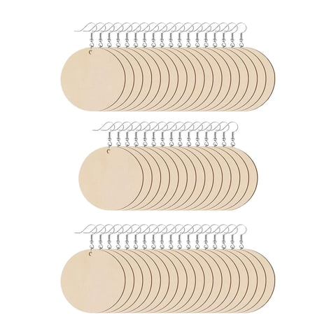 Magideal - 50 Uds. Pendientes De Madera Sin Terminar, Colgantes De Madera En Blanco, De Fabricación De Pendientes Para Fabricación De Joyas Para Mujeres, Col