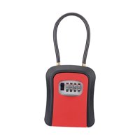 Ioensy - Caja De Bloqueo Para Almacenamiento De Llaves, Resistente A La Intemperie, Multifuncional, Resistente, Color Rojo