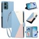 thumbnail image 2 of Funda Cartera Tricolor para Motorola Moto G05 con Soporte, Azul Claro, 2 of 6