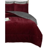 Genérico - Plumón Chiporro Textura Lineal 2 Plazas Cálido E3