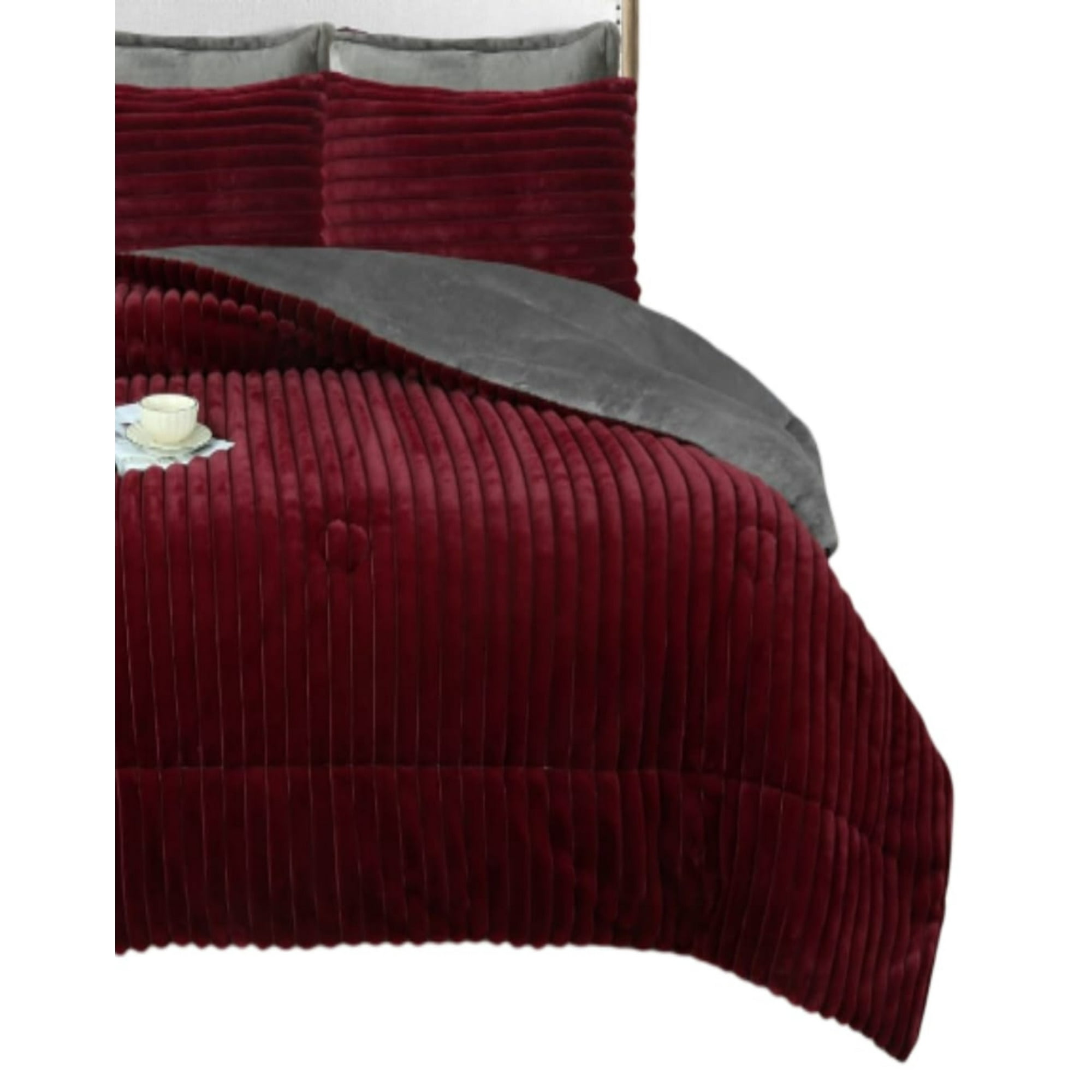 Genérico - Plumón Chiporro Textura Lineal 2 Plazas Cálido E3