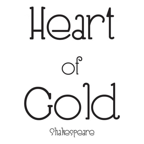 Rienda Libre Graphics - Decomural Heart Of Gold Love Shakespeare Ws-44203