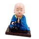thumbnail image 1 of Estatuilla De Peque?o Monje, Coche De Juguete Con Energía Solar, Cabeza De Bobble, Adorno De Coche De Juguete L Azul, 1 of 5