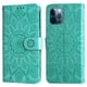 thumbnail image 1 of Funda tipo cartera FOXDOCK para iPhone 12 Mini , diseño girasol en relieve, cuero PU, cierre magnético, soporte y tarjetero, 1 of 5