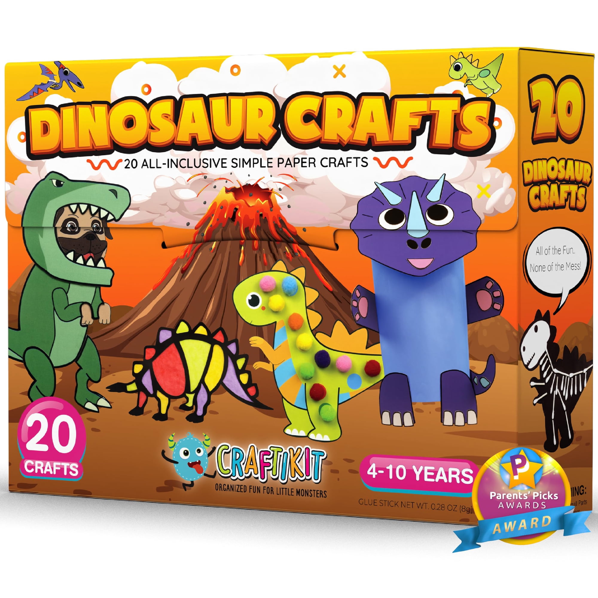 Craftikit, Manualidades Con Dinosaurios Para Niños De 3 A 5 Años, Con 20 Proyectos
