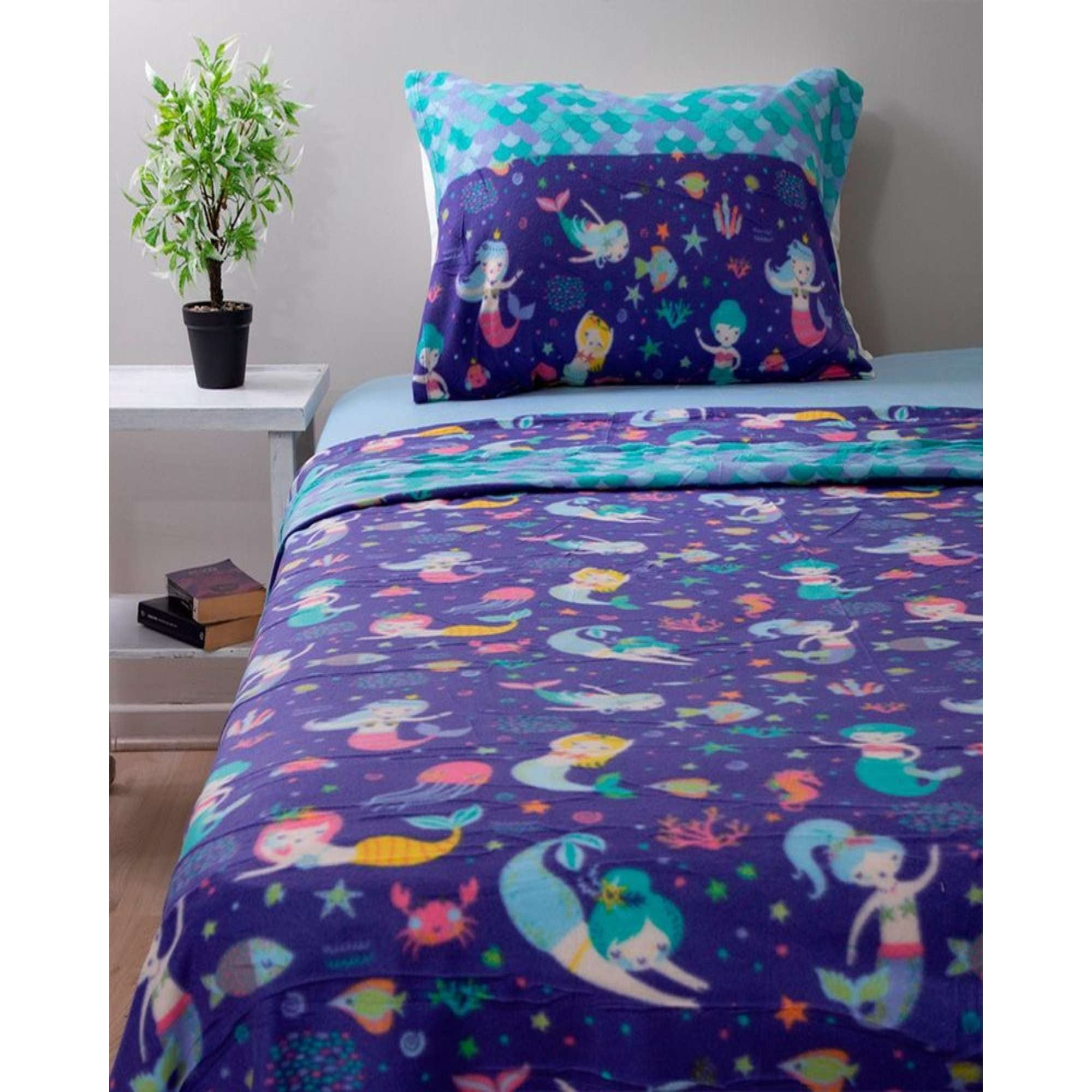 Genérico - Sabana Polar Sirena Infantil Plaza Y Media