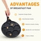 thumbnail image 5 of Sartén para panqueques para niños, mini máquina para hacer panqueques con 7 moldes, plancha antiadherente para panqueques para el desayuno, 9.7 pulgadas, color negro, 5 of 7