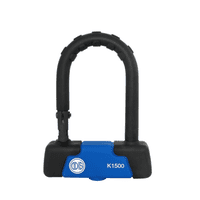 Odis - Candado U Lock K1500 15X185Mm Azul/Negro Llave Mapa Bt