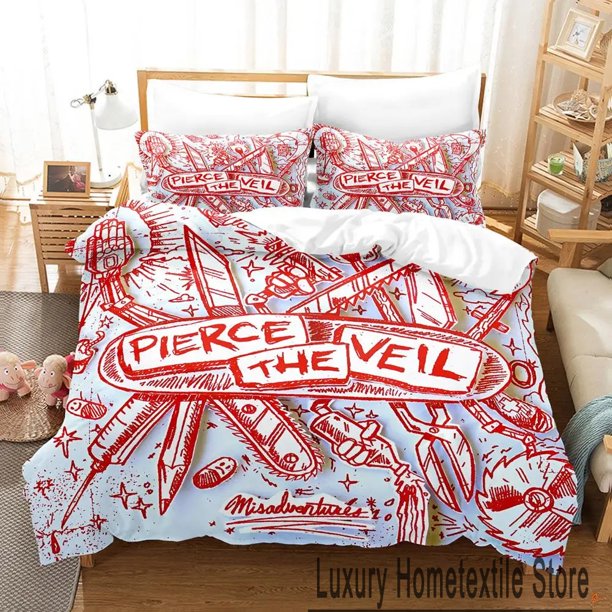 Pierce The Veil Album Bedding Set,Duvet Cover Bed Set Quilt Cover Pillowcase, Boys Girls Adults Bed Sheets