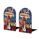 thumbnail image 1 of Grimsburg Sujetalibros decorativos temáticos, tope para estantería con base antideslizante, uso dual para hogar y oficina - 2 piezas, 1 of 6
