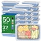 thumbnail image 1 of Recipientes Dealusy para preparación de comidas, 32 oz (950 ml), reutilizables, 50 unidades, color azul, 1 of 7