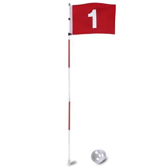 Bandera de golf KINGTOP portátil de 6 pies con bandera numerada, paquete de 1