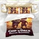 thumbnail image 5 of Chip y Dale Rescatadores Conjunto de sábanas temático, trío de piezas, cómodo y amigable con la piel, diseño único, regalo de decoración para el hogar para familiares, amigos y fans, 90 cm * 190 cm, 5 of 6
