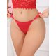 thumbnail image 4 of INSPIRE CHIC Tanga de Encaje de Cintura Baja para Mujer, Ropa Interior Suave y Sedosa con Anillos Laterales, Mediana Roja, 4 of 4