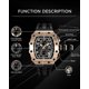 thumbnail image 5 of Reloj TSAR BOMBA Tonneau Luxury Waterproof 50 m para hombre, 5 of 9