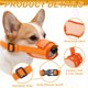 thumbnail image 3 of Bozal para Perros Uxcell, Bozal de Malla Suave Ajustable Anti Mordeduras (Naranja, L), 3 of 7