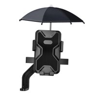 Bothyi - Soporte De Navegación Para Teléfono De Motocicleta, Soporte Para Teléfono De Motocicleta Con Espejo Lateral Para Paraguas, Negro