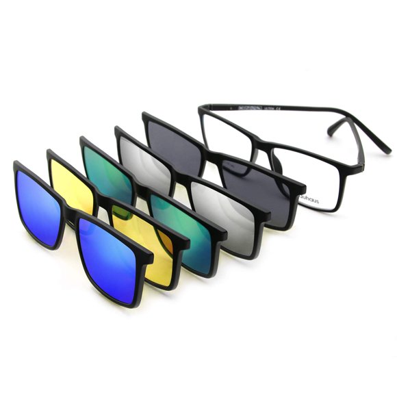 Gafas de sol Bauhaus con clip magnético retro polarizadas UV