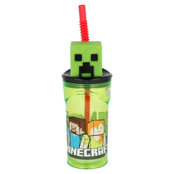Vaso Tomajugo 3D Minecraft 360ML Plástico Multicolor 1 Piezas
