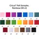 thumbnail image 2 of Cricut Felt Sheets, Rainbow Sampler, 12 in x 12 in, 40 ct, 2 of 3