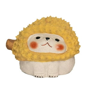 Genérico - Estatua De Animal Durian, Linda Escultura De Durian Para Mesa, Ceremonia Del Té, Restaurante, Forma De Gato