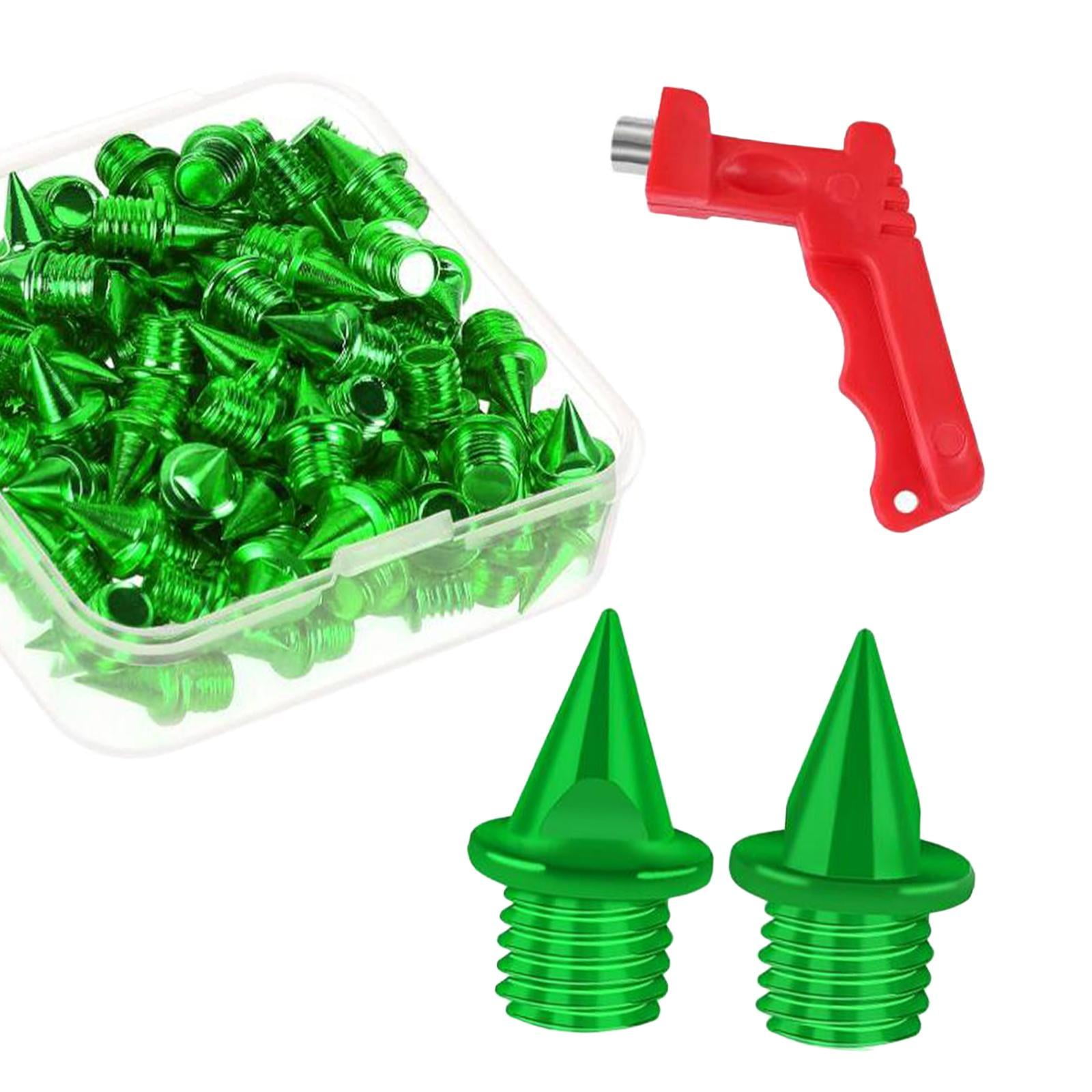 Magideal - 60 Piezas Clavos Para Zapatos De Pista Clavos De Pista De Repuesto De 5 Mm Clavos Para Correr En Pista Y Campo Para Distancias Cortas, Correr Hombres Verde