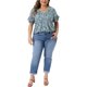 thumbnail image 4 of Blusas Casuales de Verano con Mangas de Volante y Escote en V para Mujer de Talla Grande de Agnes Orinda 3X Verde, 4 of 8