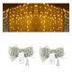 thumbnail image 1 of 2 Luces Navidad Cortina Luces Led Cascada Luz Guirnalda 3mt Amarillo, 1 of 9