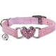 thumbnail image 1 of Heart Bling Cat Collar with Safety Belt and Bell, 8–10 Inches, 1 of 3