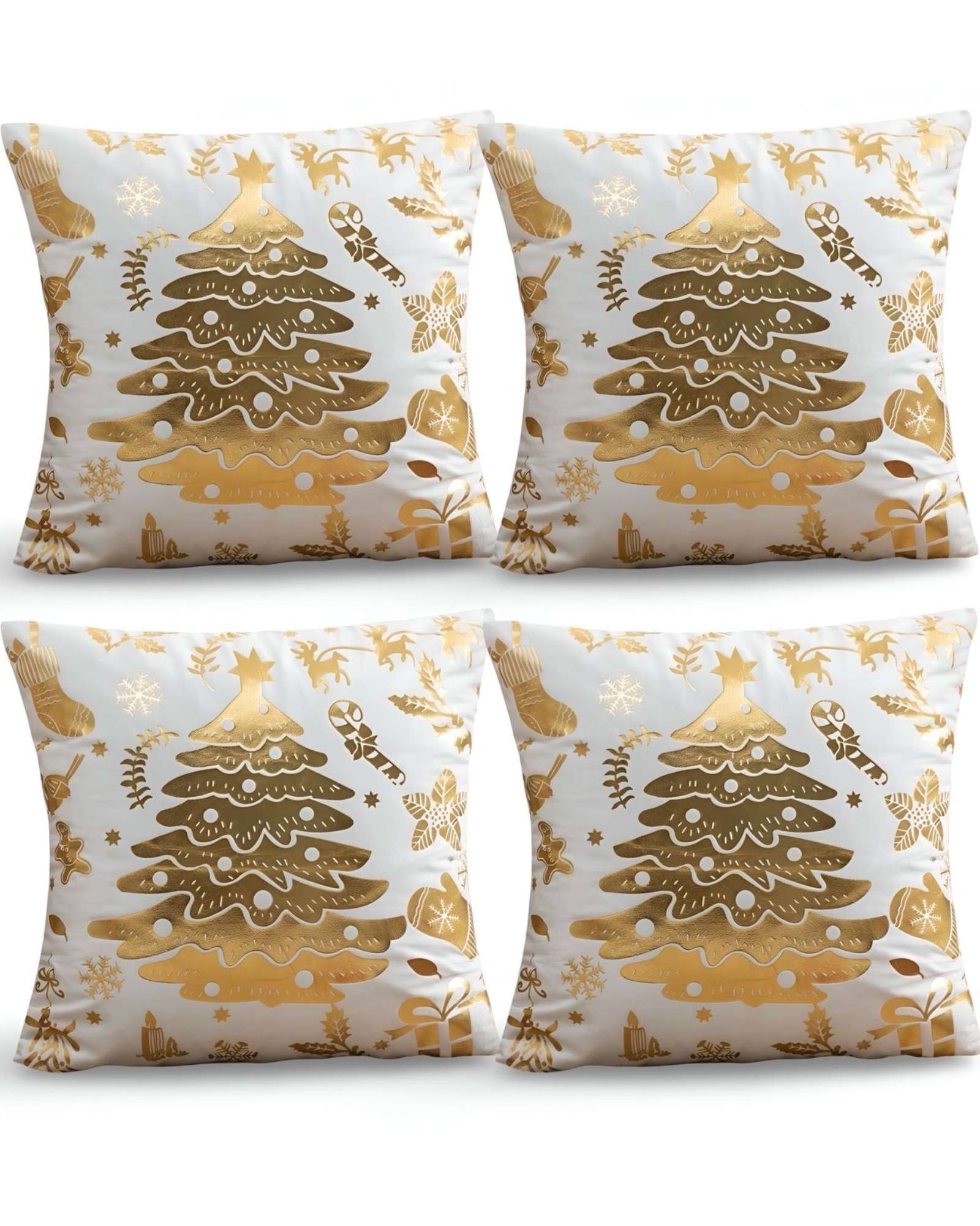Genérico - Set De 4 Fundas De Cojin Para Navidad M5