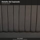 thumbnail image 4 of Respaldo de cama 2 plazas Kumara lineal en lino gris, 4 of 5