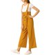 thumbnail image 4 of INSPIRE CHIC Mono Enterizo de Mujer con Botones al Frente, Cintura Alta, Cinturón y Corte Recto S Amarillo, 4 of 7