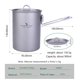 thumbnail image 2 of Pot usharedo, ultraligero, portátil, de titanio, 900 ml, con tapa, 2 of 9