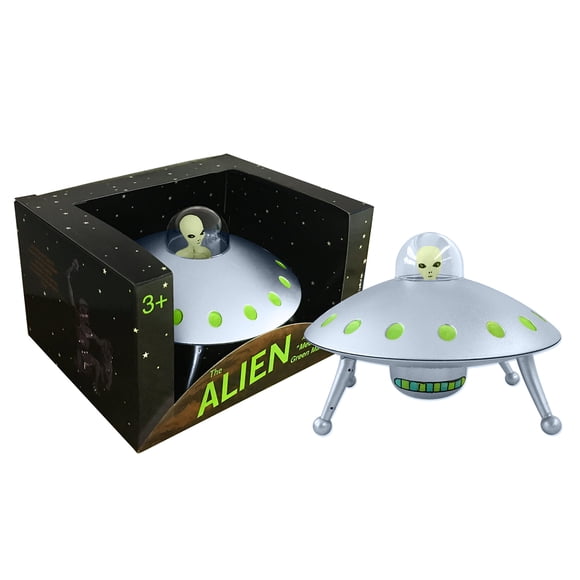 Toy Off the Wall Toys Alien UFO que brilla en la oscuridad con figura