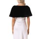 thumbnail image 3 of INSPIRE CHIC Chal Elegante de Piel Sintética para Mujer, Envoltura de Fiesta de Boda, Estola, Bolero L Negro, 3 of 6