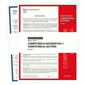 Ediciones Uc - Ensayo Paes Uc. Set Forma 1