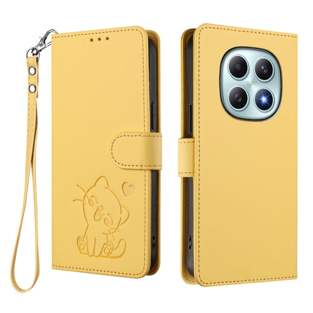 Funda Billetera con Espacio para Fotos para Xiaomi Redmi Note 15 4G/5G, Amarillo