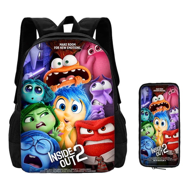 2Pcs Set Inside Mochila Out School Backpack with Pencil Case ,Cartoon School Bags for Boys Girls ,Children Backpack for Pupil