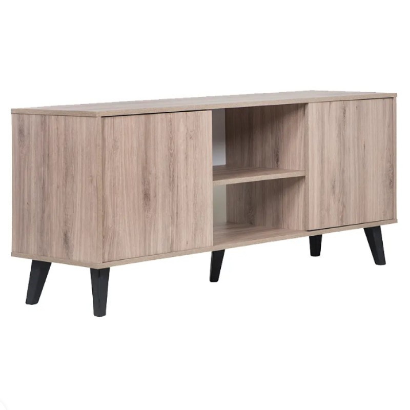 Mobikit - Rack Tv Atlanta Roble Santana/Negro