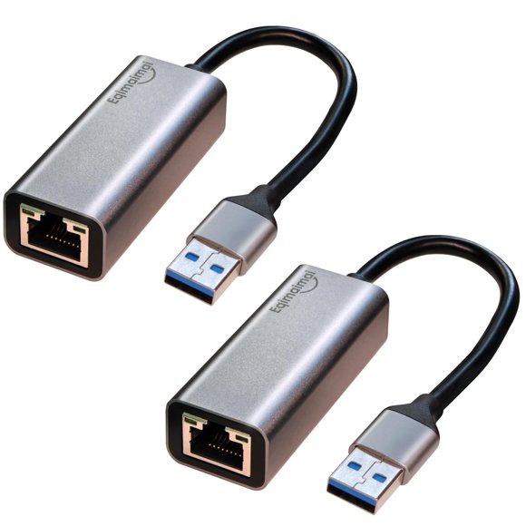 Paquete de 2 adaptadores de red USB A a Ethernet Gigabit