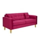 thumbnail image 2 of Sofa New Retro 3c + 2 Pouf Felpa 01 Burdeo, 2 of 6