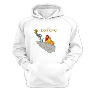 Genérico - Polerón Canguro El Rey De La Selva Blanco Talla M Unisex