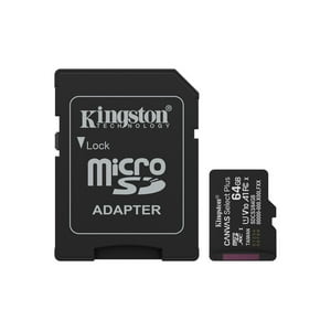 Tarjeta Microsdxc 64Gb Kingston Sdcs3 Canvas Select Plus Negro