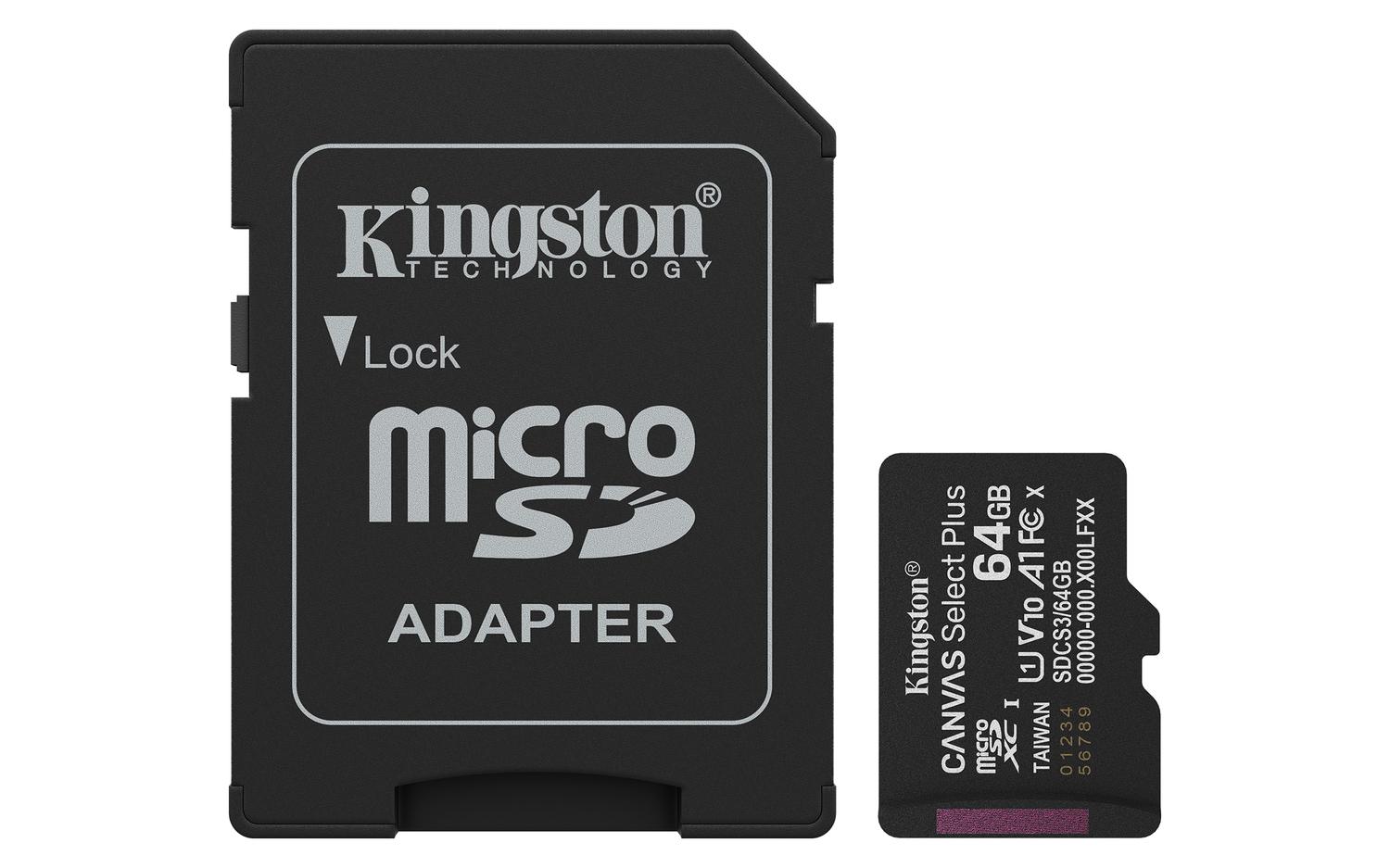 Tarjeta Microsdxc 64Gb Kingston Sdcs3 Canvas Select Plus