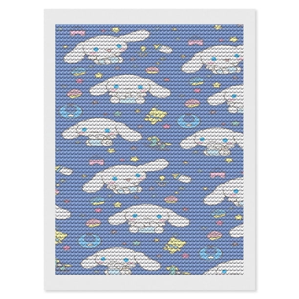 Cinnamoroll Kits de Pintura de Diamantes para Adultos 5D DIY Diamond Art Kits Full Drill Diamond Dots para Regalo Decoración de Pared y Relajación Artes de Gemas 30*40cm
