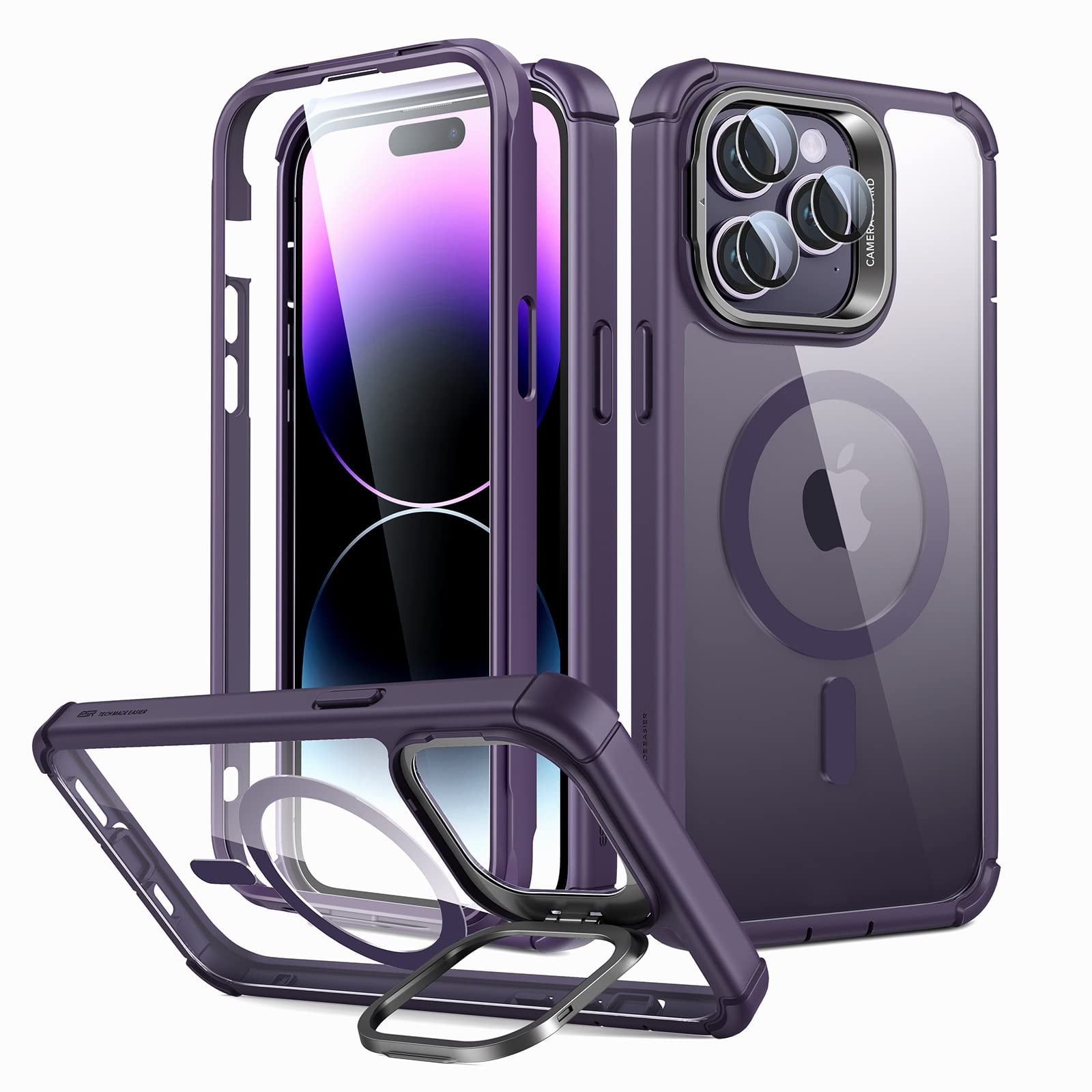Funda Magnética Esr Para Iphone 14 Pro Max Con Soporte Morado