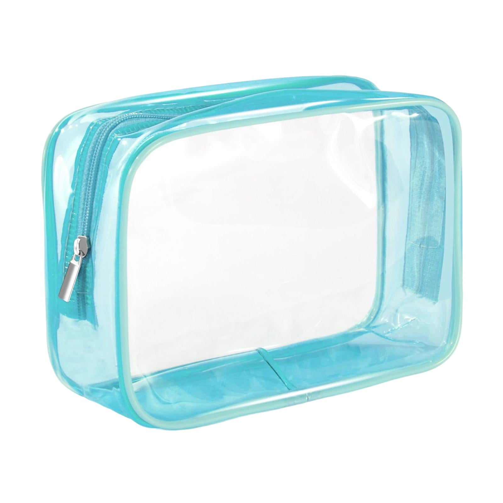 Ioensy - Bolsa De Aseo Impermeable Reutilizable Contenedor Bolsa De Playa Bolsa De Maquillaje Transparente Azul